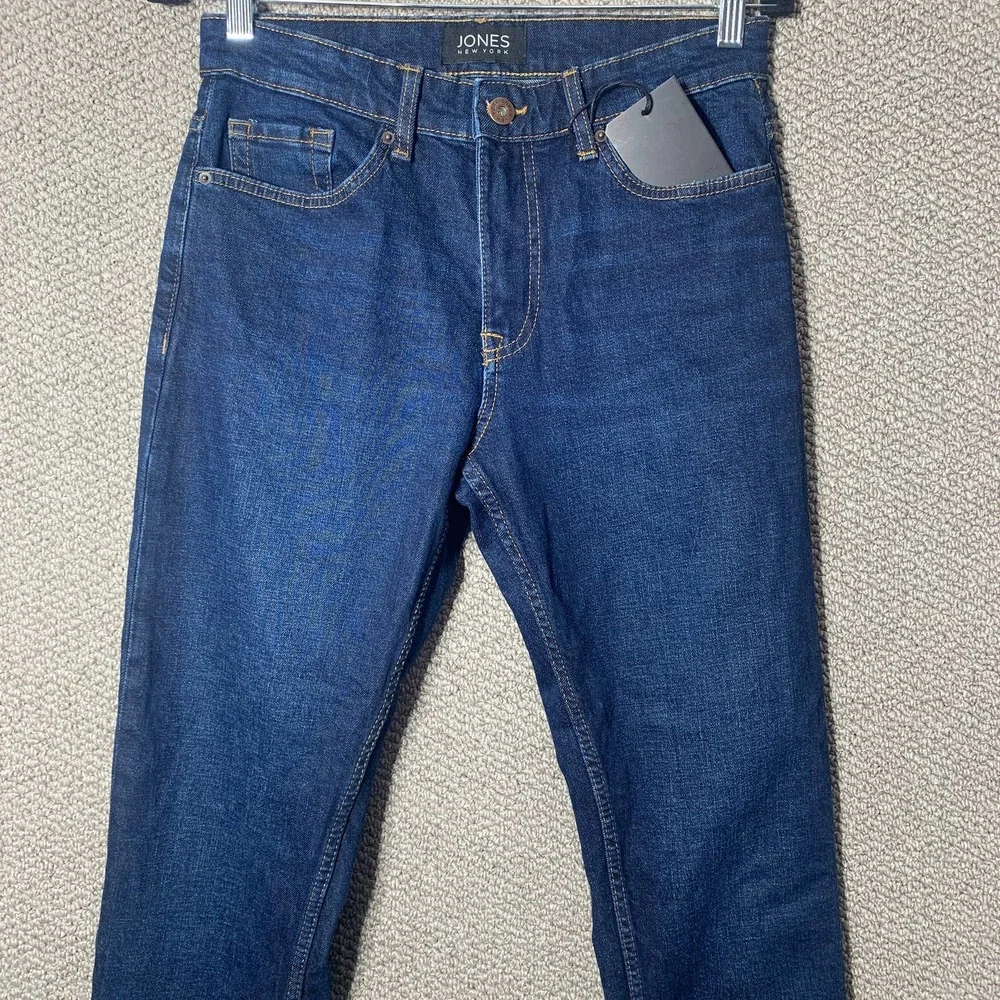 Jones New York‎ Mens Jeans 30X32 Blue Dark Wash Denim Straight Pockets Skater